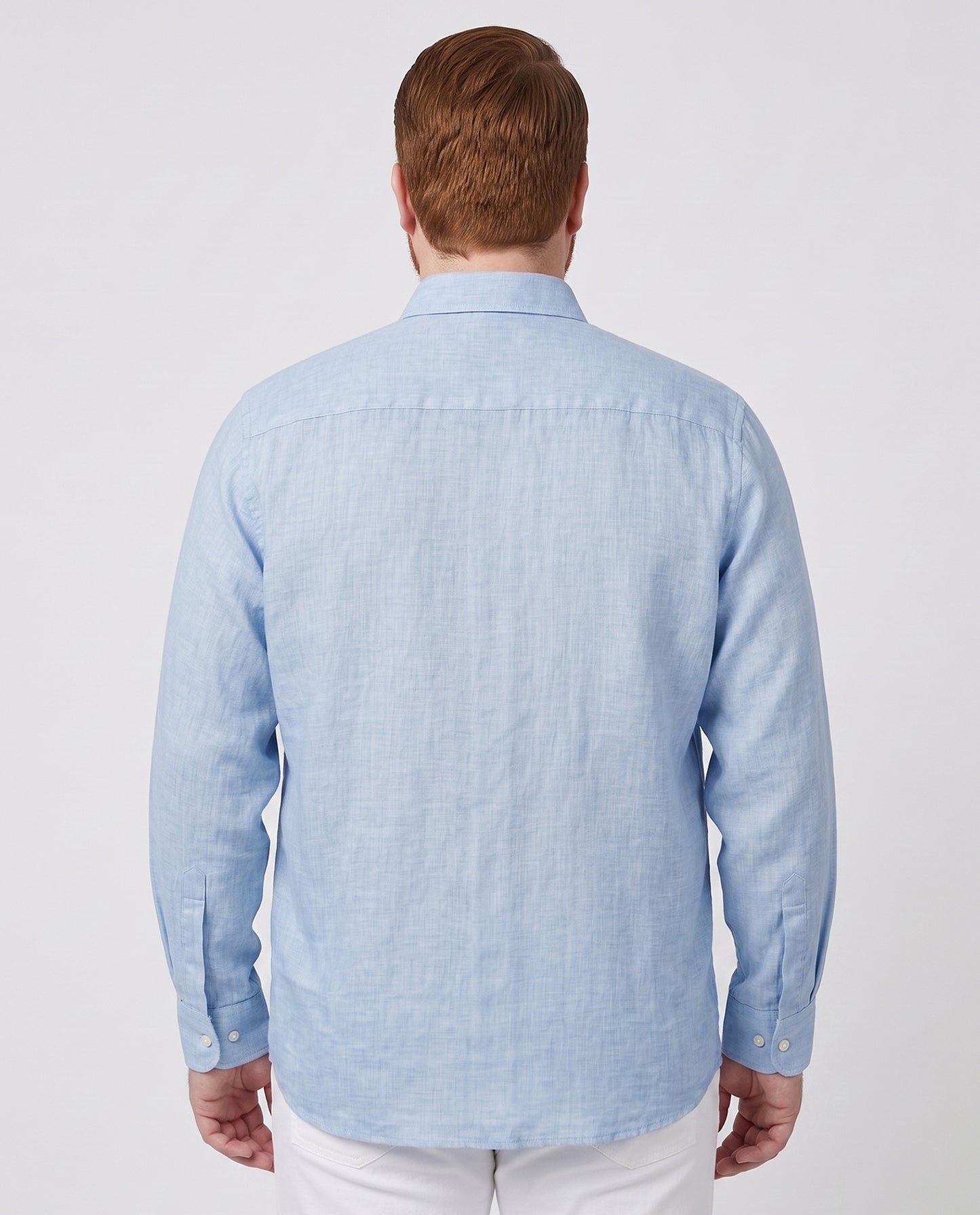 Men's Light-Blue Cotton Lenin Shirt
