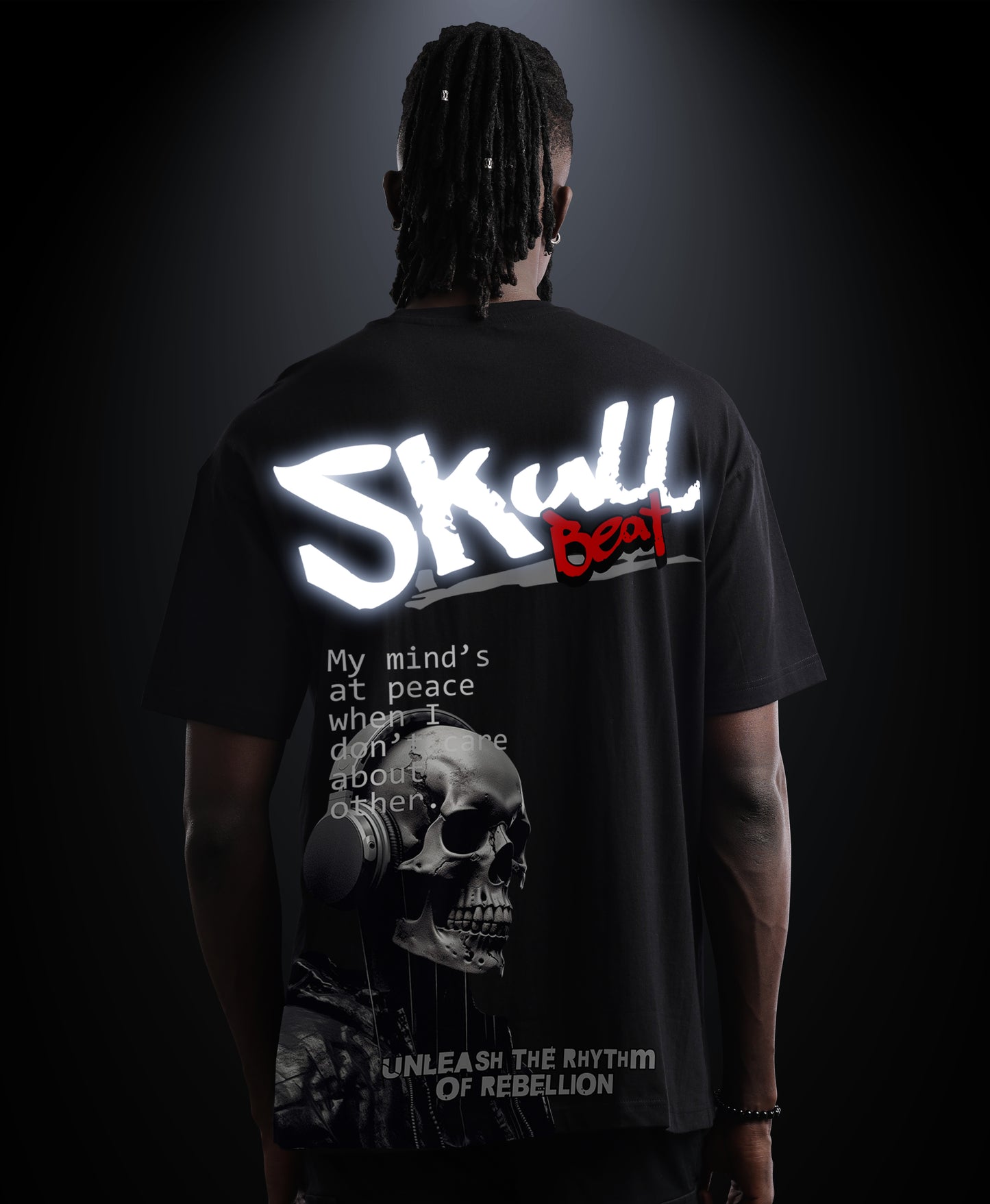 Skull Beat- Premium Men Oversized Tees