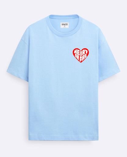 Heart on Fire Oversized Tees