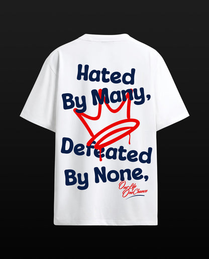 Hated by Many - Men Regular Fit Tees (White)