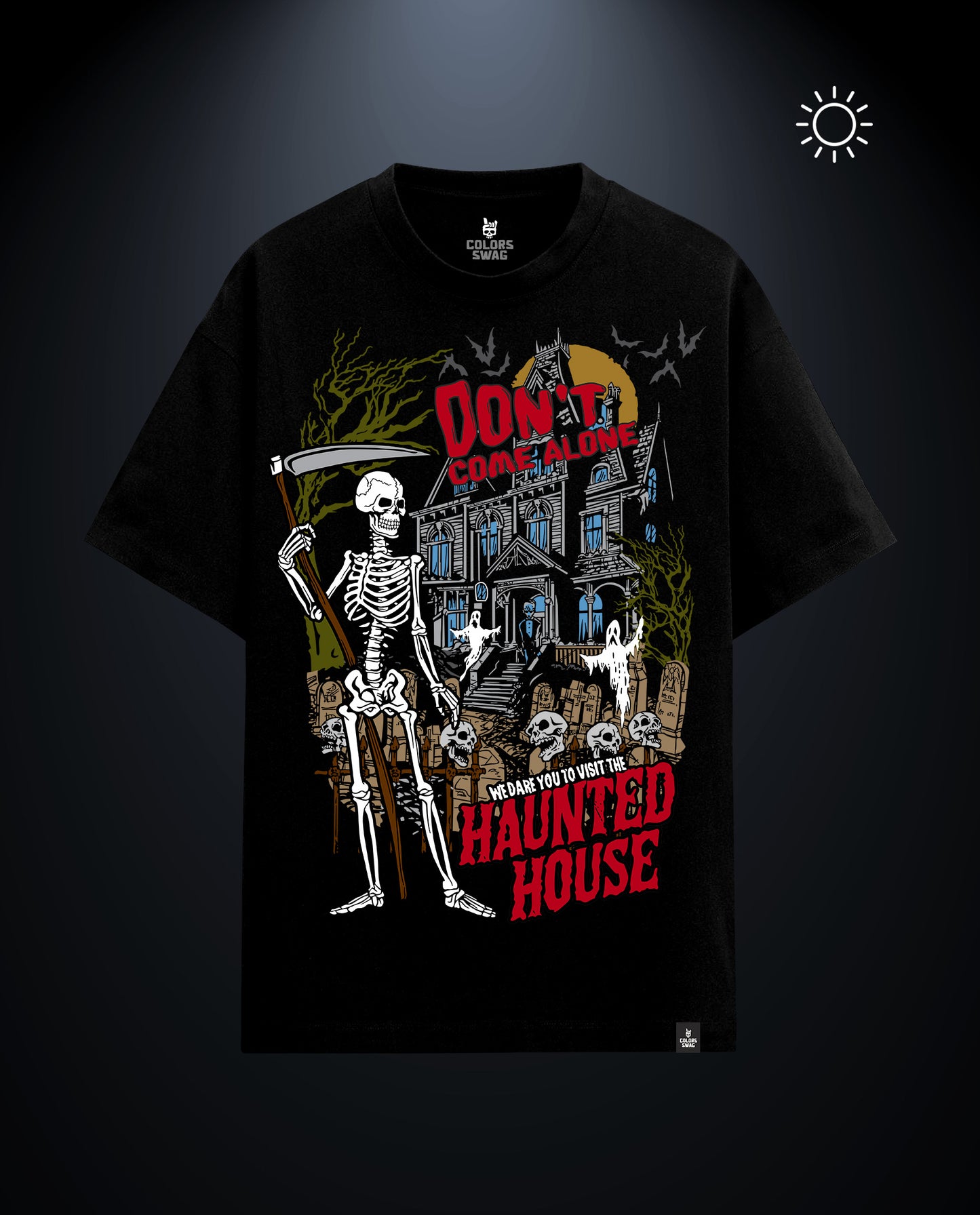 Haunted House - Premium Men Oversized Tees