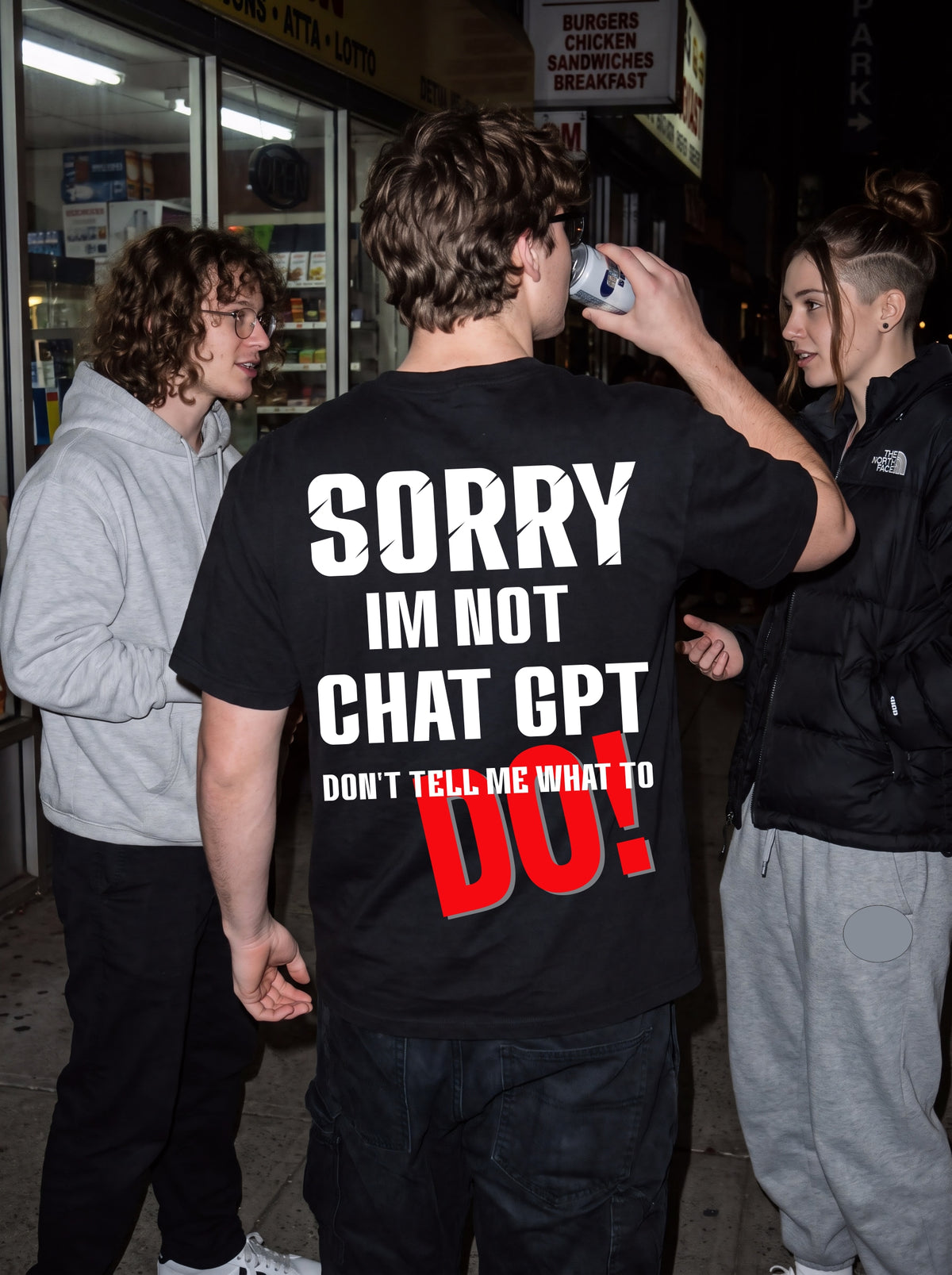 Sorry I am not chat gpt - Men Regular Fit Tees (Black)