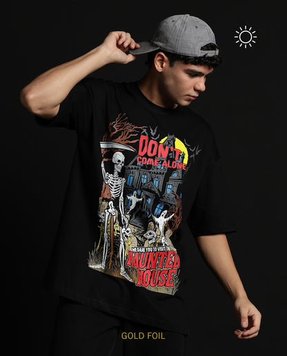 Haunted House - Premium Men Oversized Tees