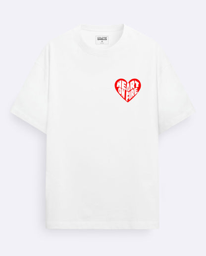 Heart on Fire Oversized Tees