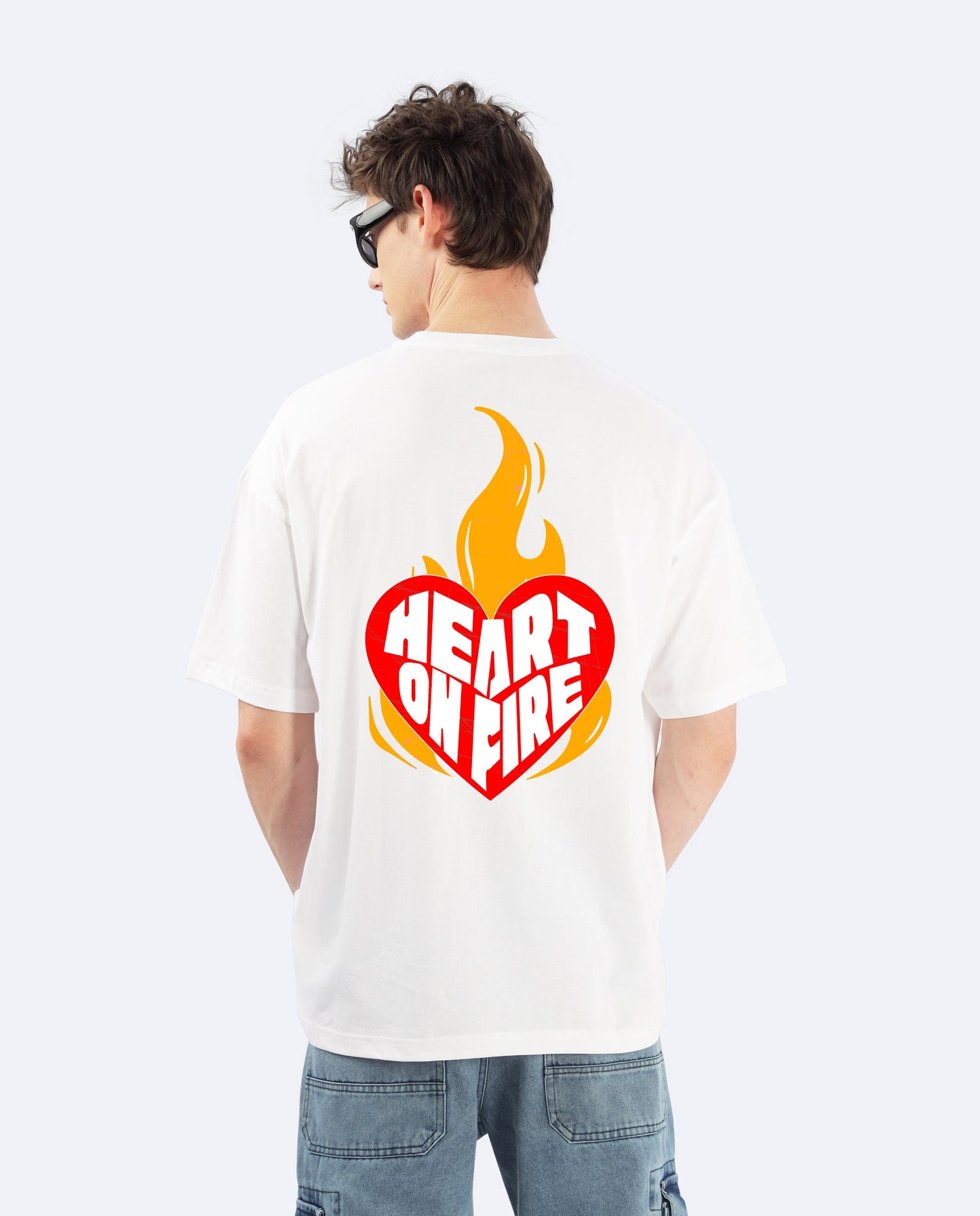 Heart on Fire Oversized Tees