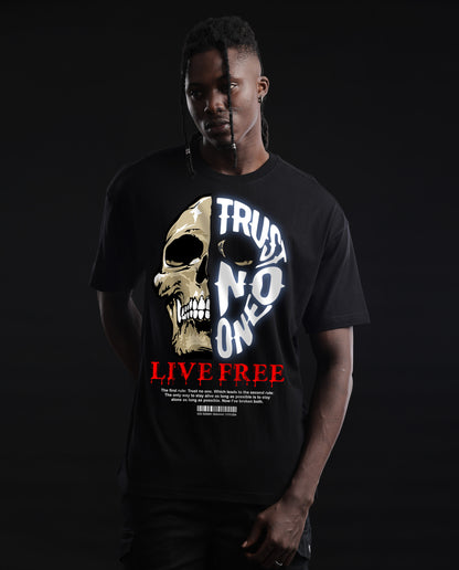 Trust No One - Premium Men Oversized Tees