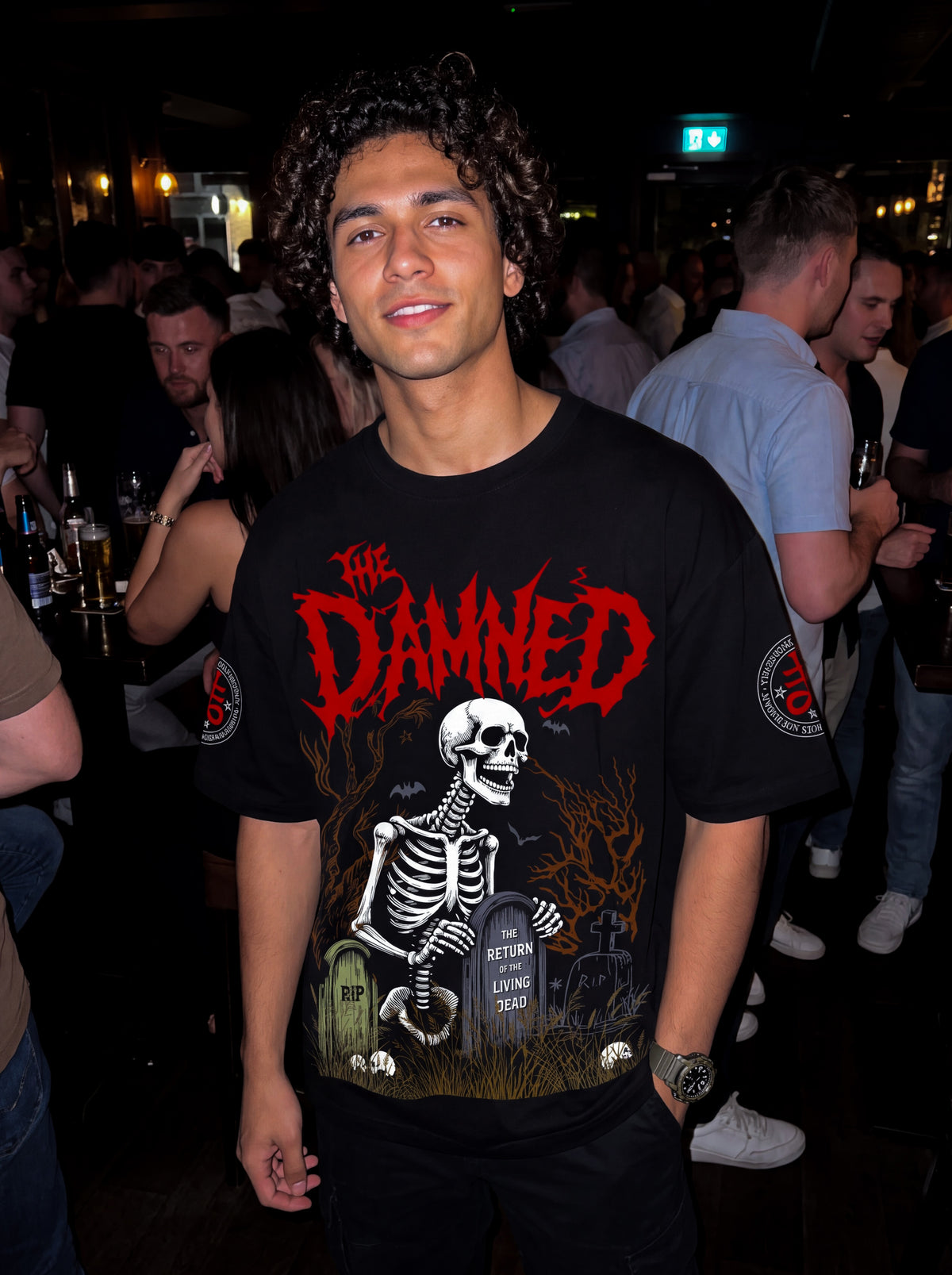The Damned  - Premium Men Oversized Printed Tees