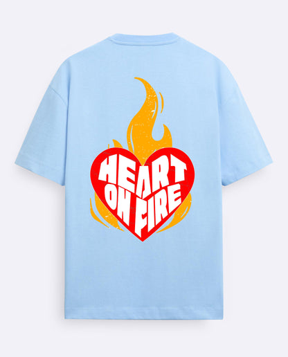 Heart on Fire Oversized Tees