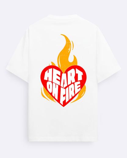 Heart on Fire Oversized Tees