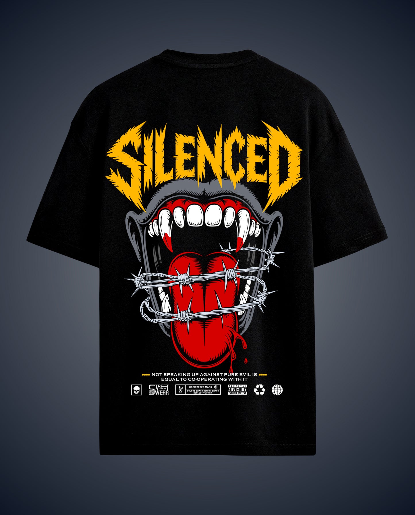 Silenced  - Premium Men Oversized Printed Tees
