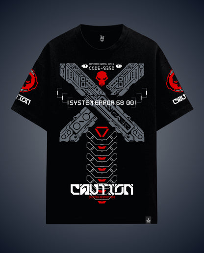 Caution - Premium Men Oversized Tees