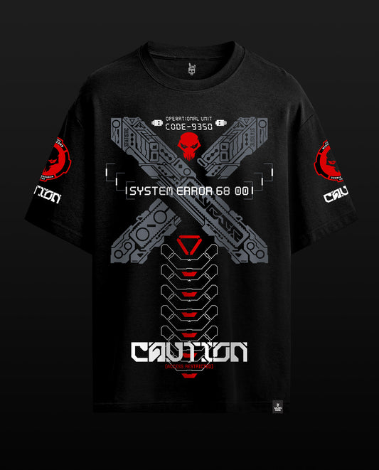 Caution - Premium Men Oversized Tees