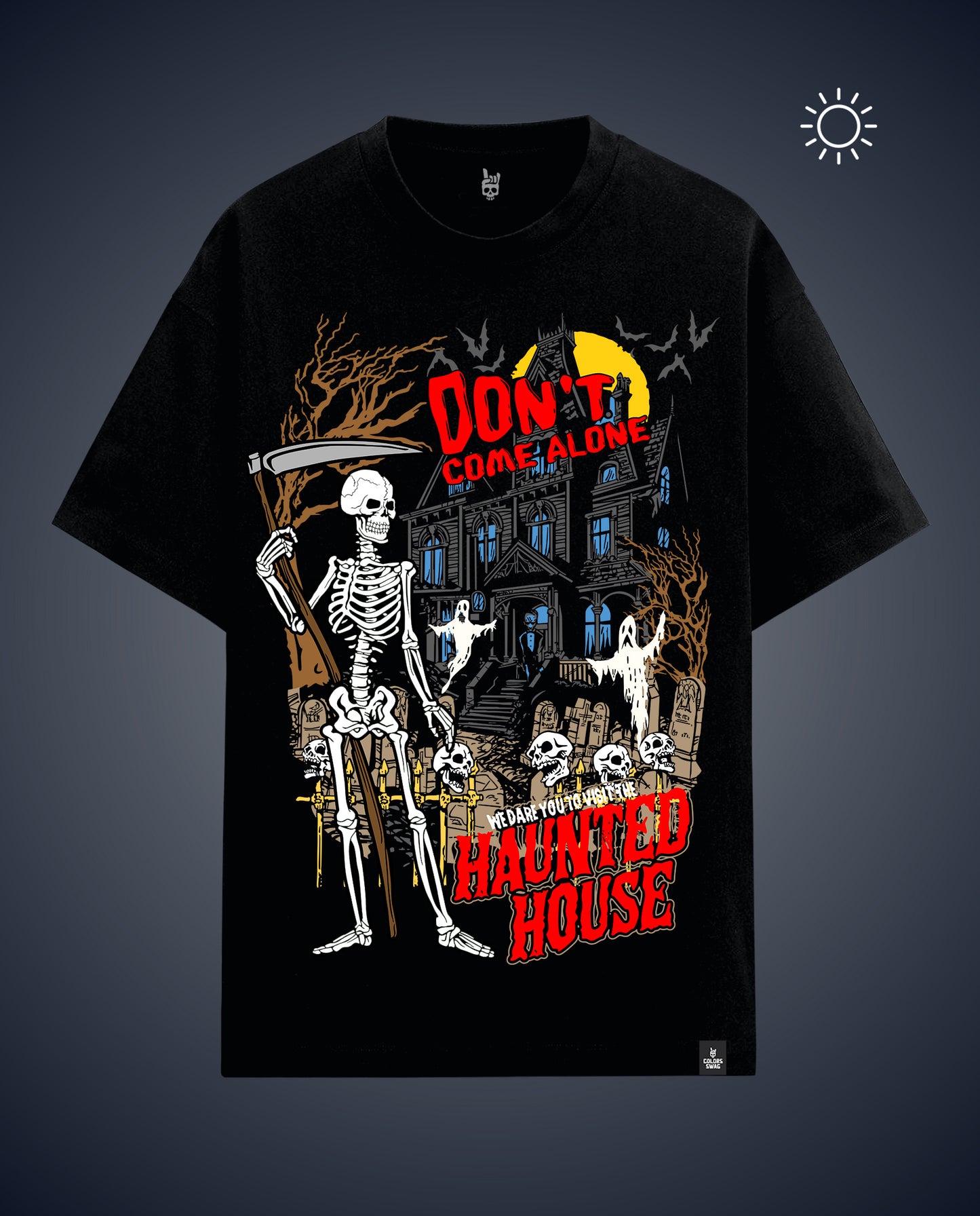 Haunted House - Premium Men Oversized Tees