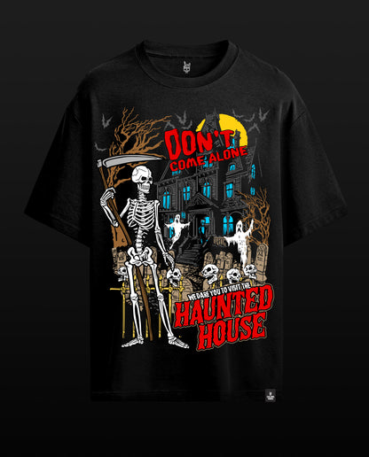 Haunted House - Premium Men Oversized Tees