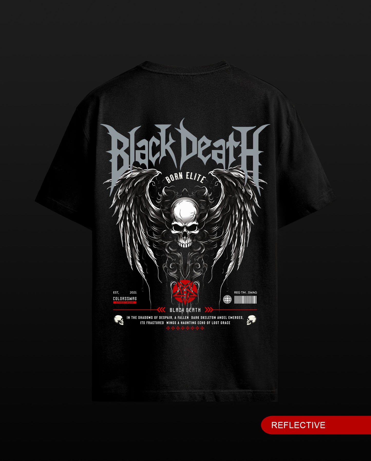 Reflect Black Death - Men Regular Fit Tees