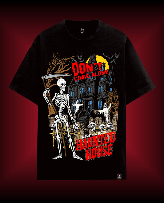 Haunted House - Premium Men Oversized Tees