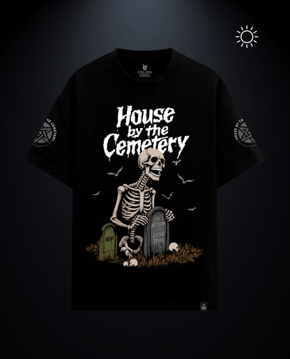 House by the cemetery - Premium Men Oversized Tees