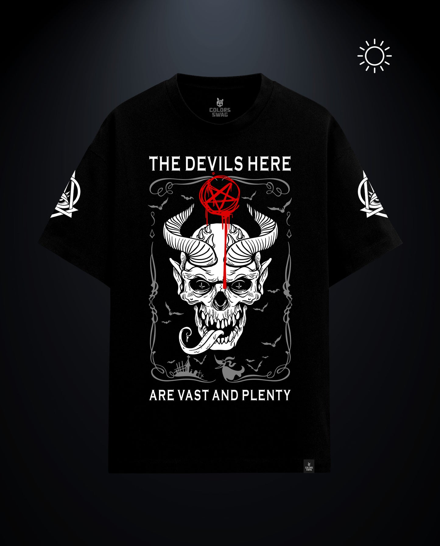 The Devils Here - Premium Men Oversized Tees