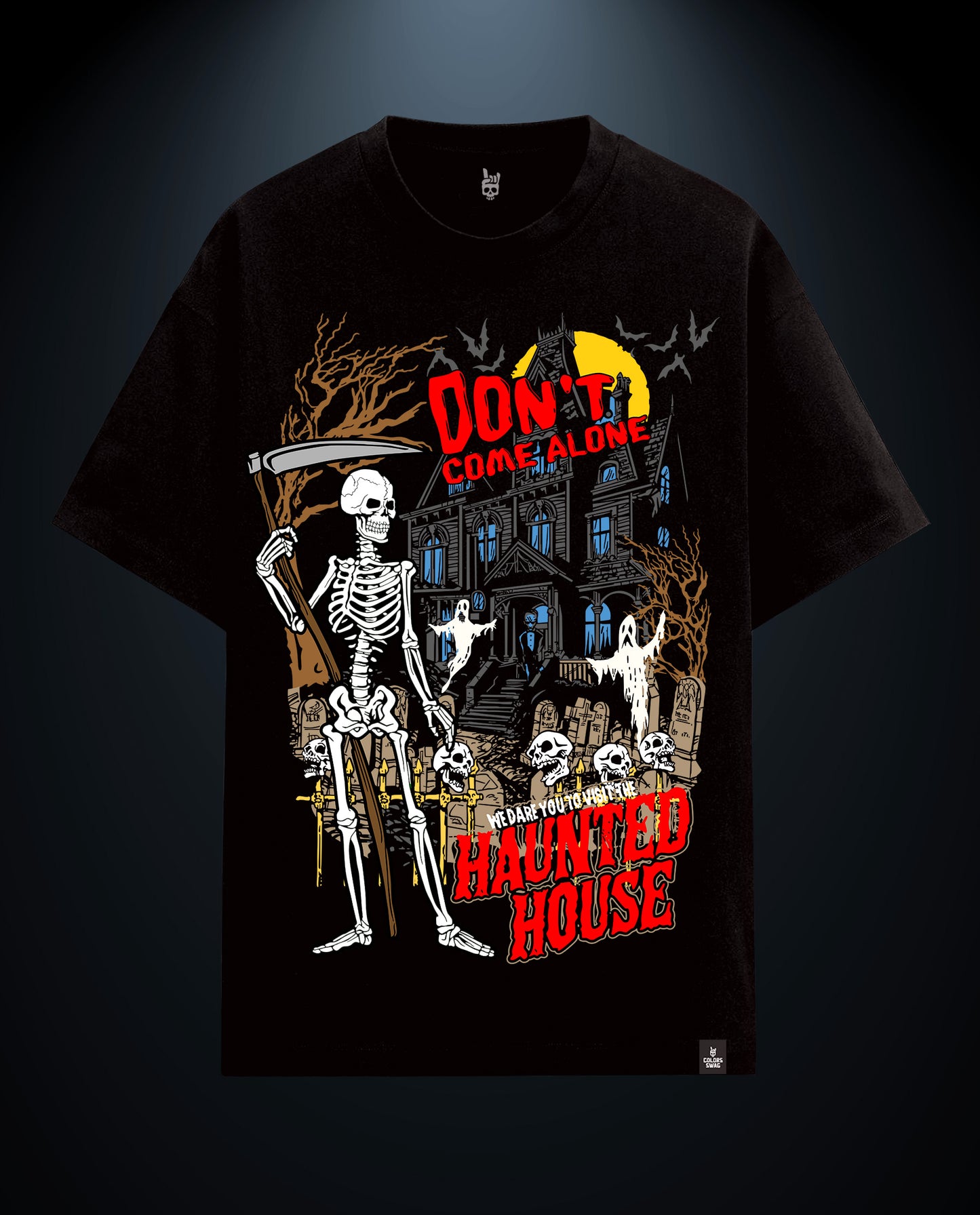 Haunted House - Premium Men Oversized Tees