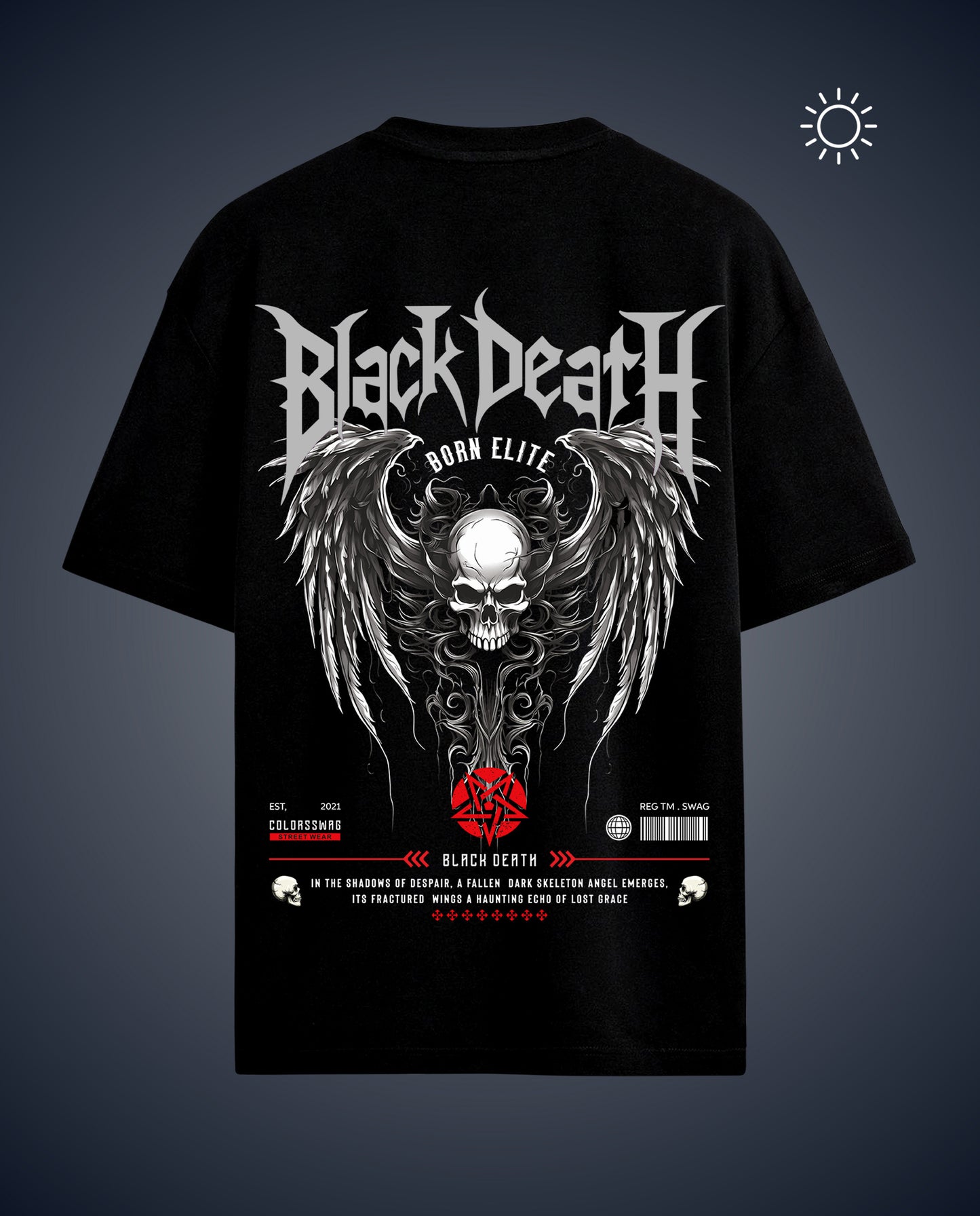 Black Death - Premium Men Oversized Tees