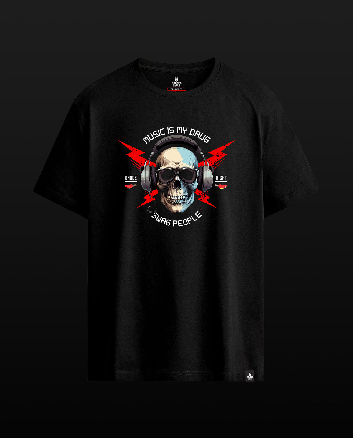Reflect Music is my Drug Gold -Premium Men Plus Size Fit Tees
