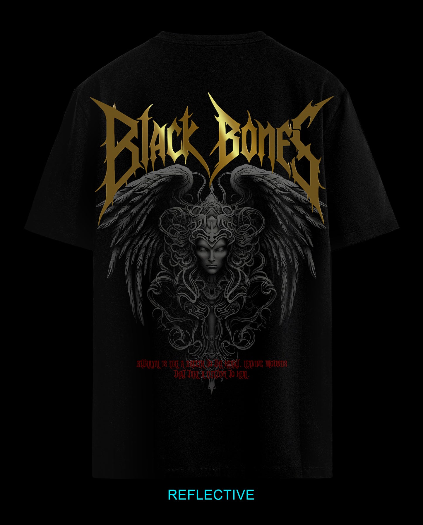 Reflect Black Bone - Men Regular Fit Tees