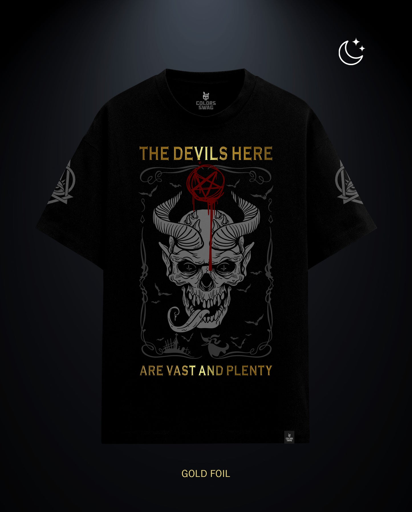 The Devils Here - Premium Men Oversized Tees