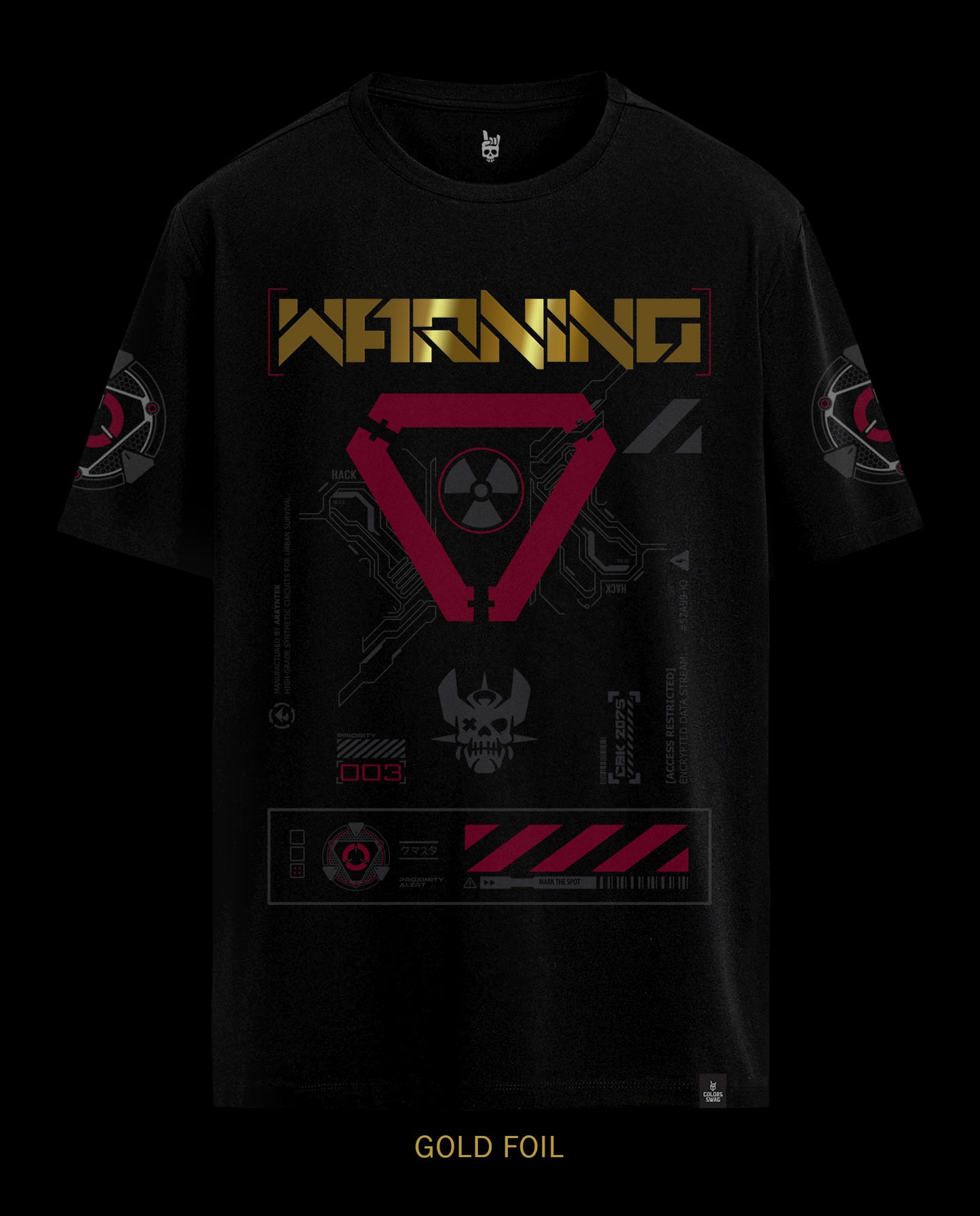 Warning Gold - Premium Men Plus Size Fit Tees