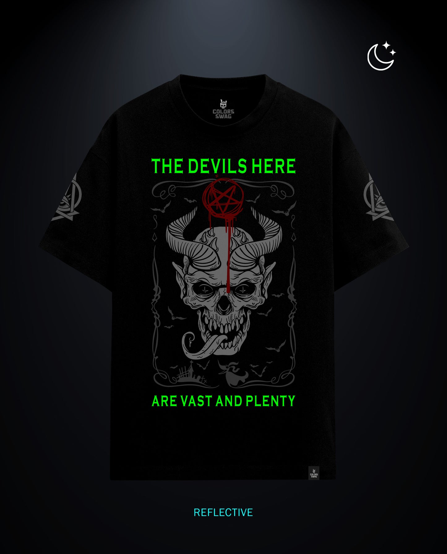 The Devils Here - Premium Men Oversized Tees