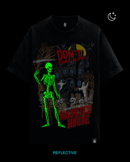 Haunted House - Premium Men Oversized Tees