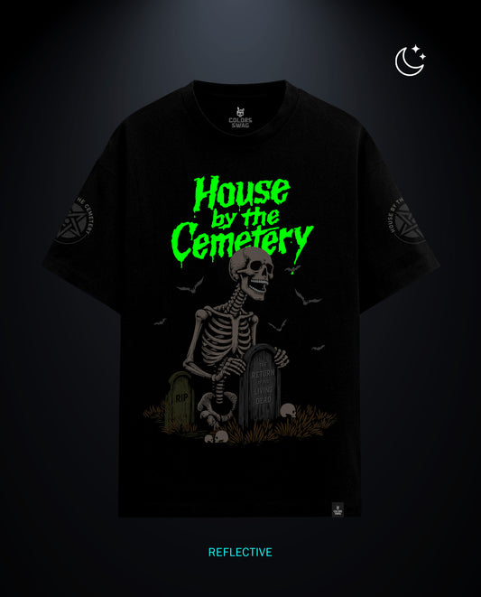 House by the cemetery - Premium Men Oversized Tees
