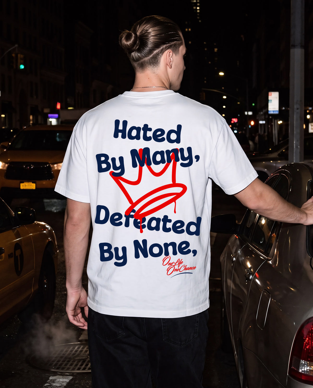 Hated by Many - Men Regular Fit Tees (White)