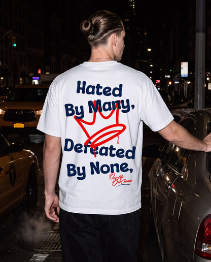 Hated by Many - Men Regular Fit Tees (White)
