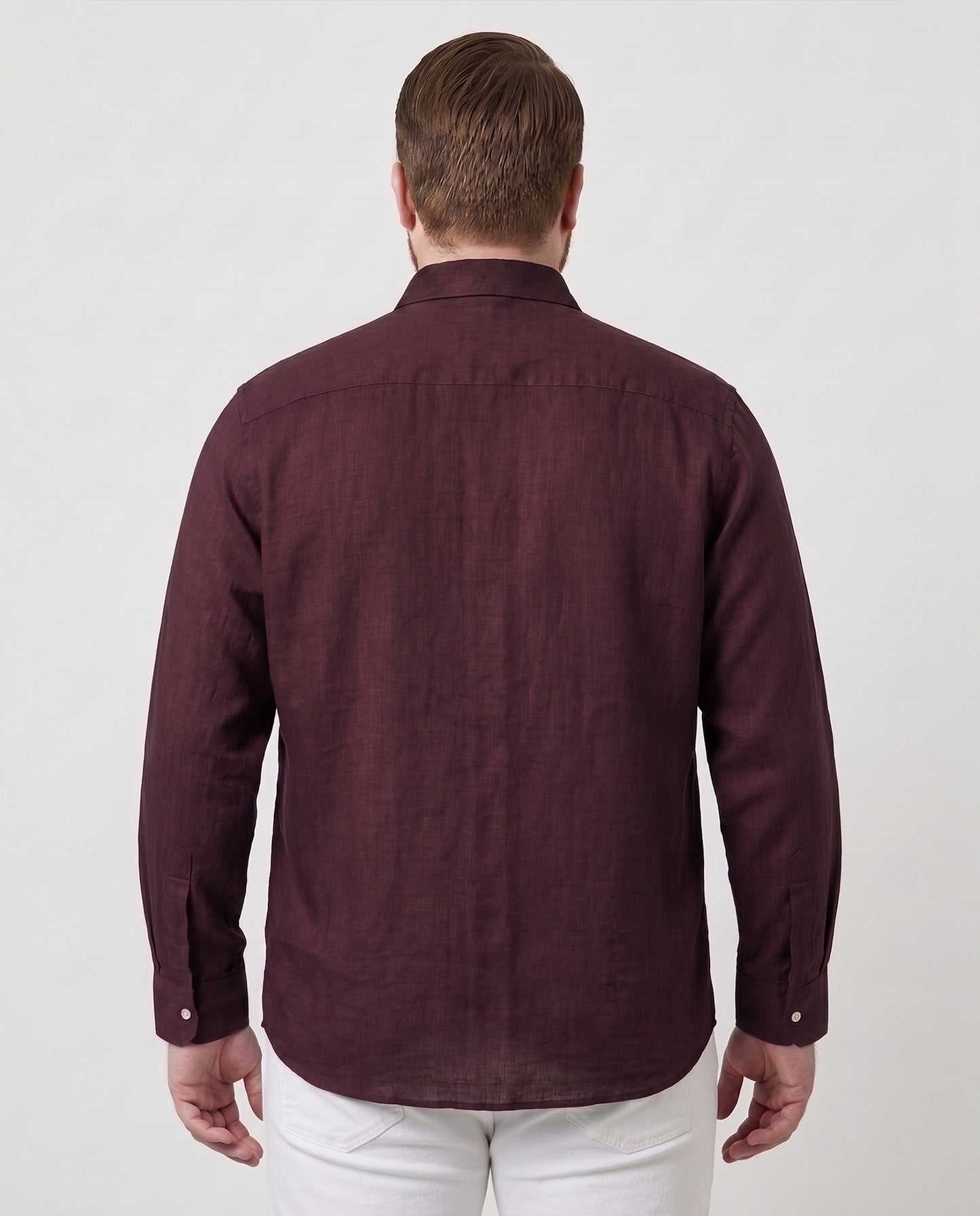 Men's Meroon Cotton Lenin Shirt