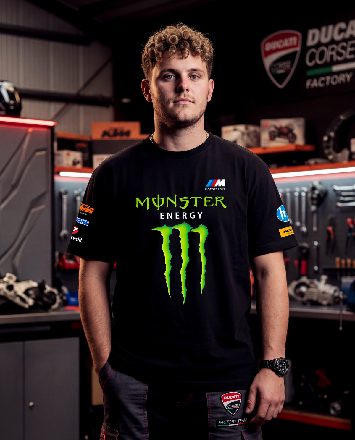 Monster Racing – Premium Biker Regular Fit T-Shirt