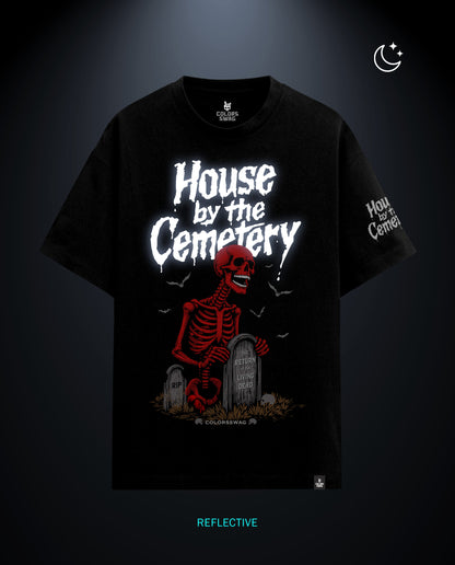 House by the cemetery - Premium Men Oversized Tees