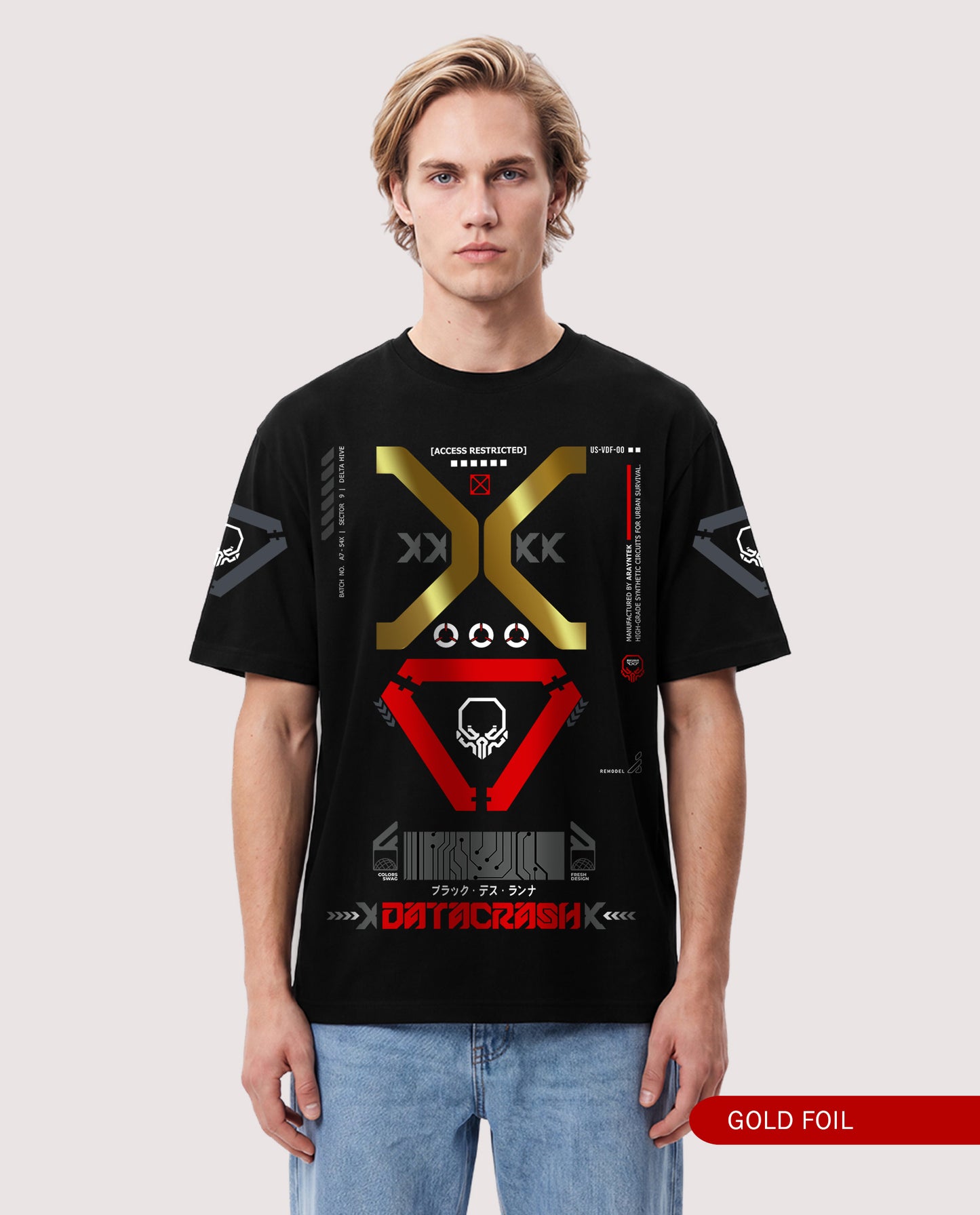 Data Crush - Gold Men Regular Fit Tees