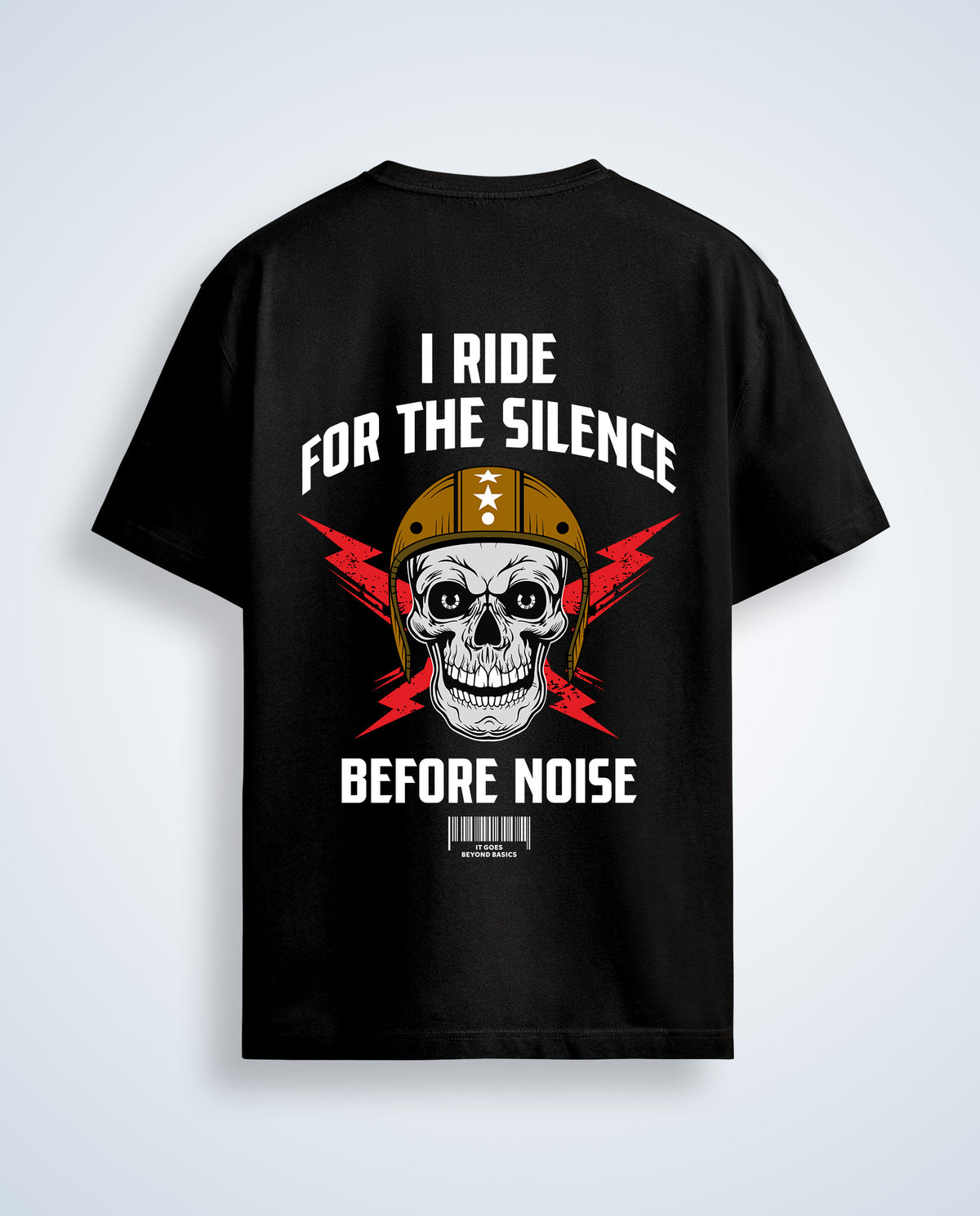 I Ride for the Silence - Premium Men Oversized Printed Tees