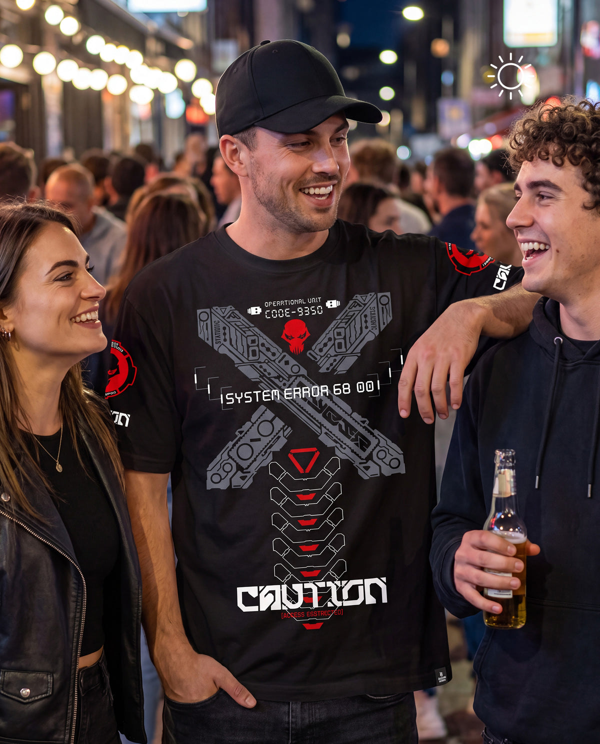 Caution -Premium Men Plus Size Fit Tees