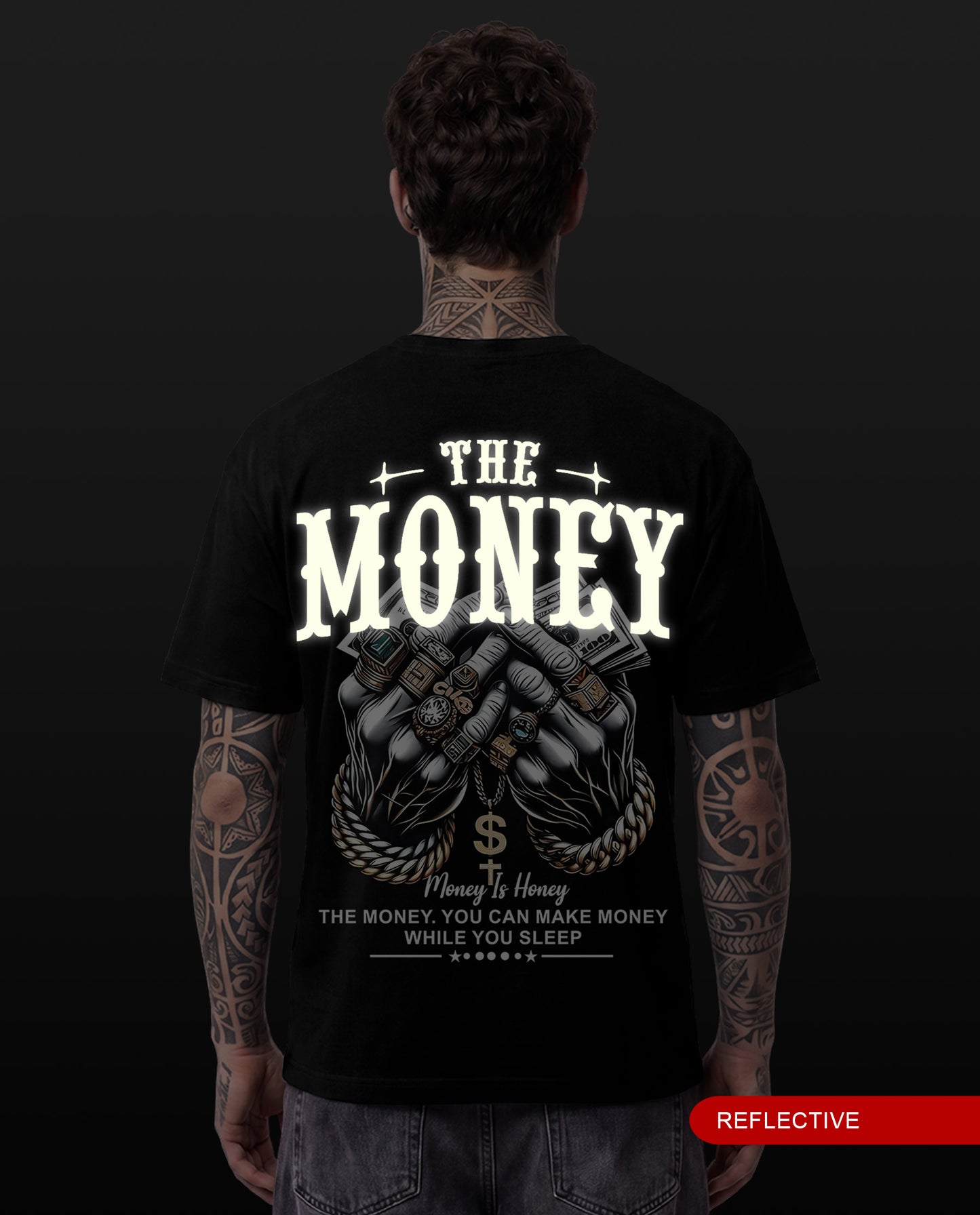 Reflective Money is Honey - Men Regular Fit Tees