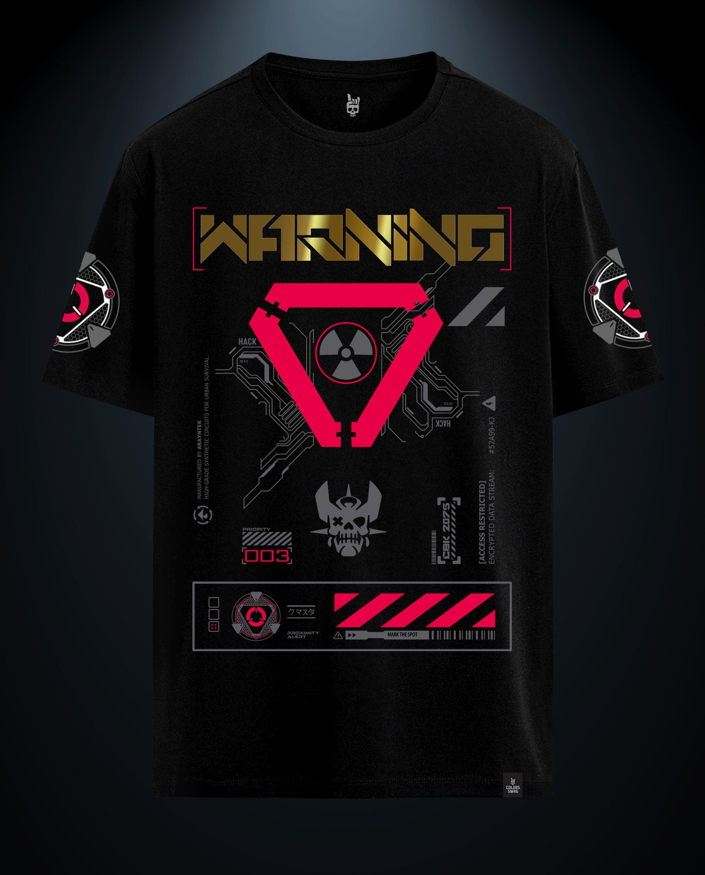 Warning Gold - Premium Men Plus Size Fit Tees
