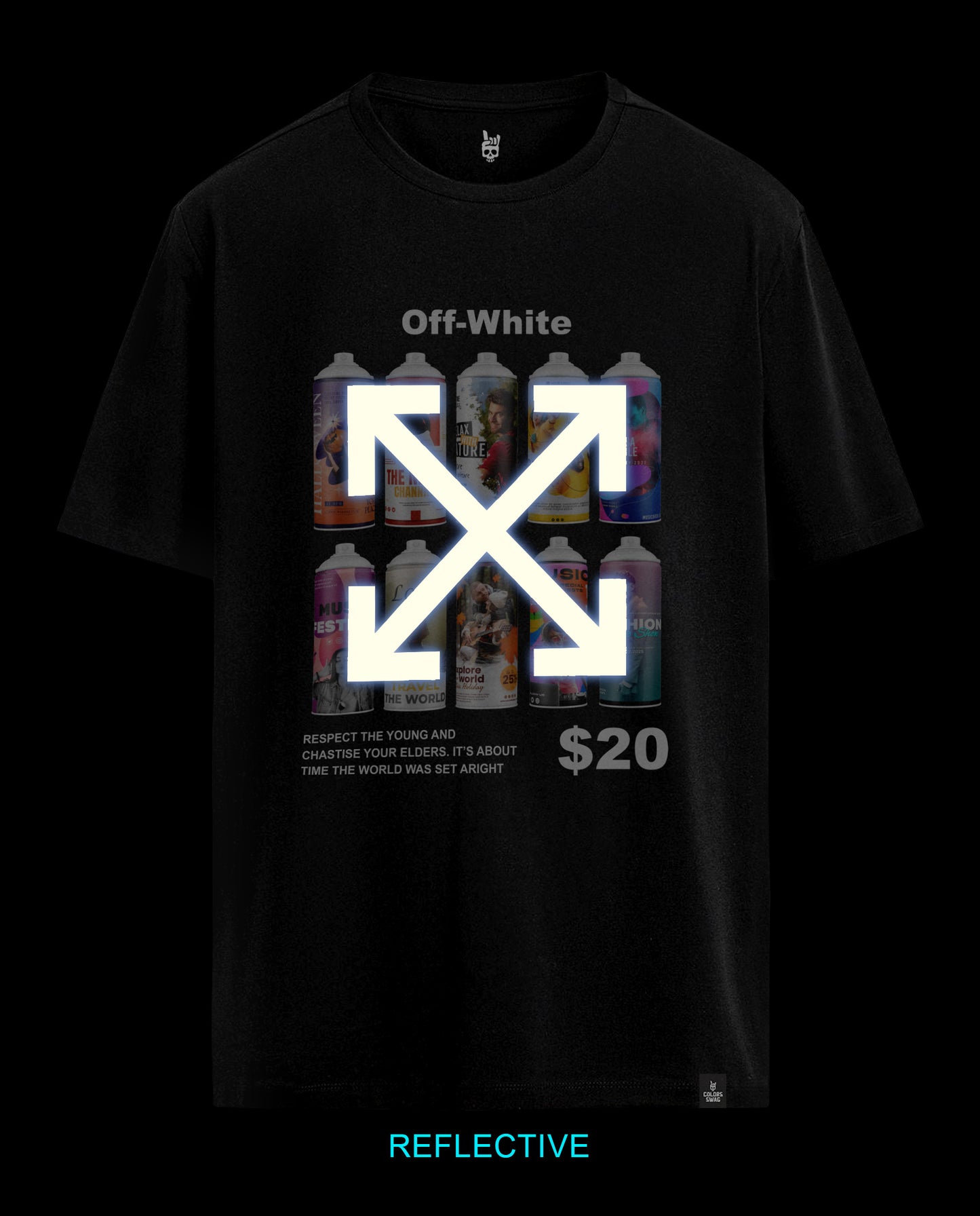 Reflect Get Black  - Men Regular Fit Tees