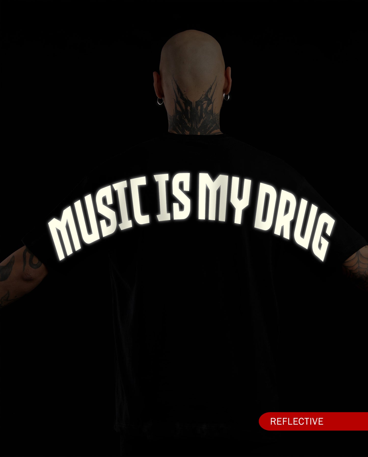 Music is my Drug Silver - Men Regular Fit Tees