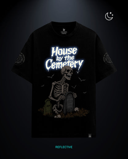 House by the cemetery - Premium Men Oversized Tees