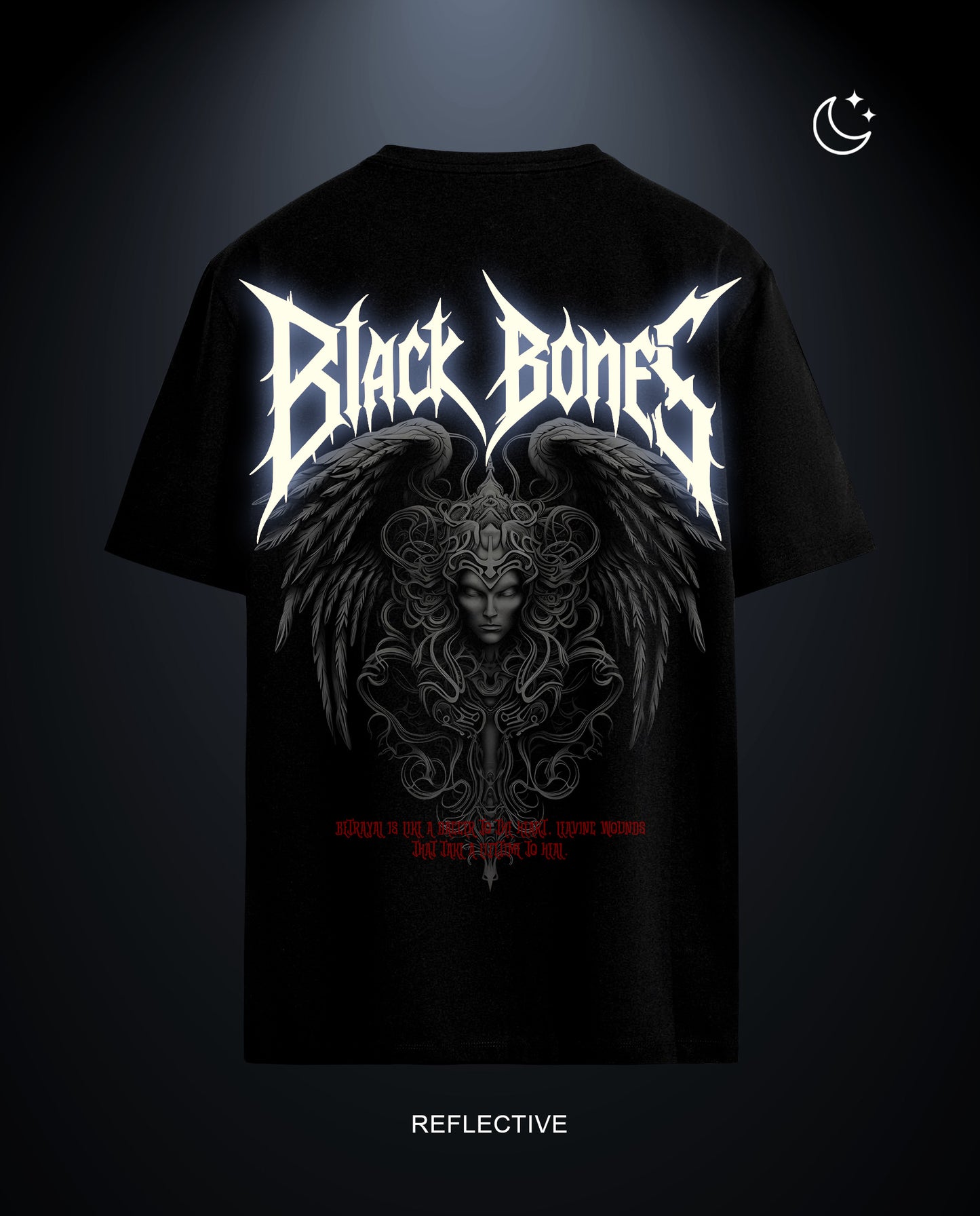 Reflect Black Bone - Men Regular Fit Tees