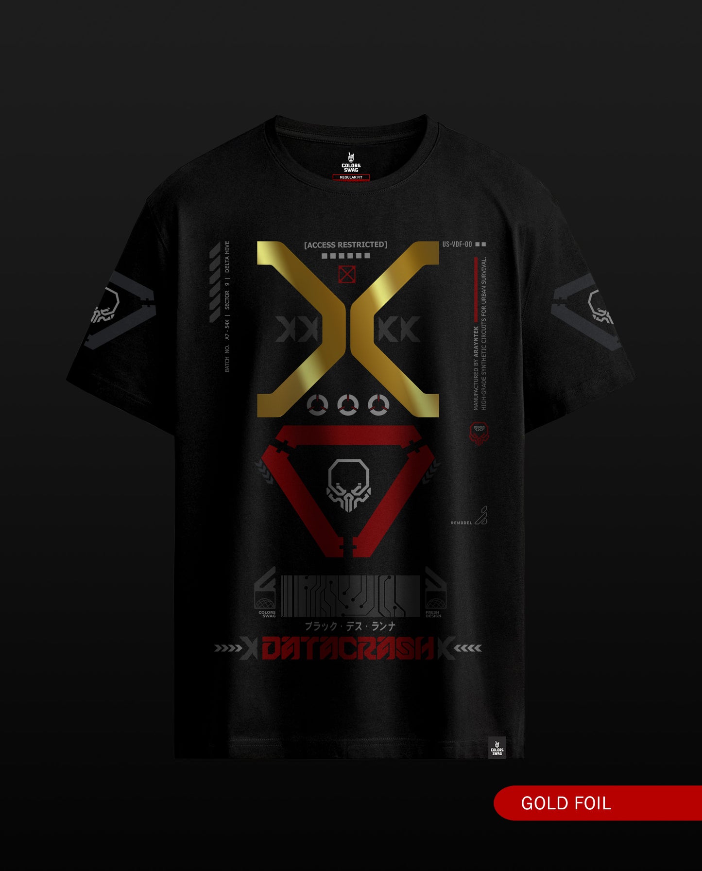 Data Crush - Gold Men Regular Fit Tees