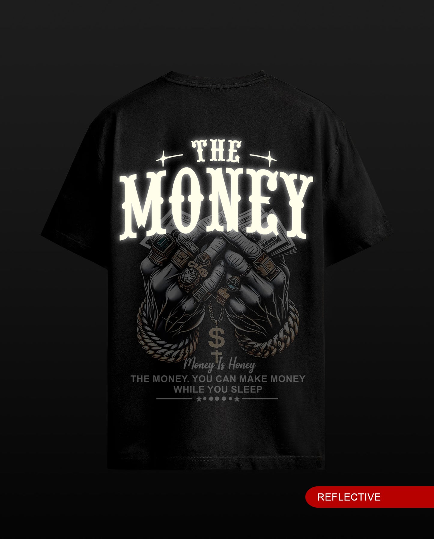 Reflective Money is Honey - Men Regular Fit Tees