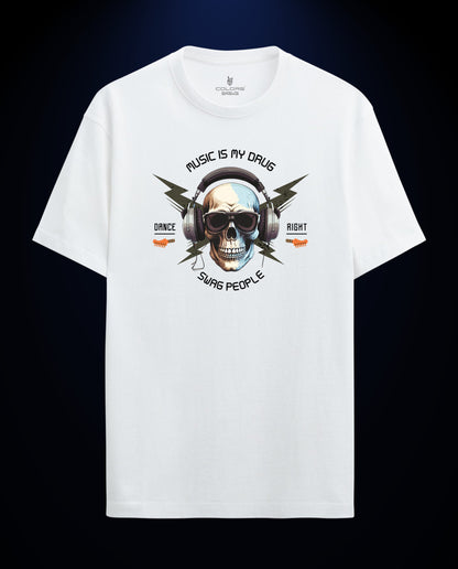 Reflect Music is my Drug Gold - Men Regular Fit Tees