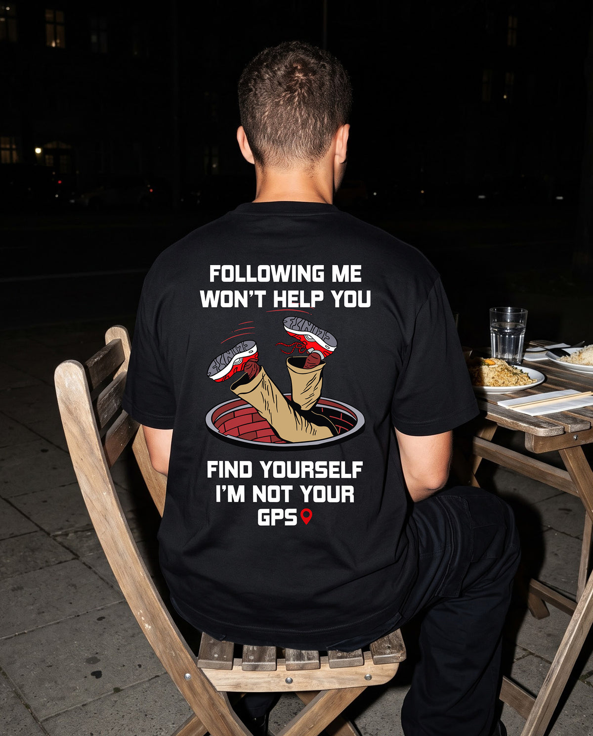 Following Me  - Men Regular Fit Tees