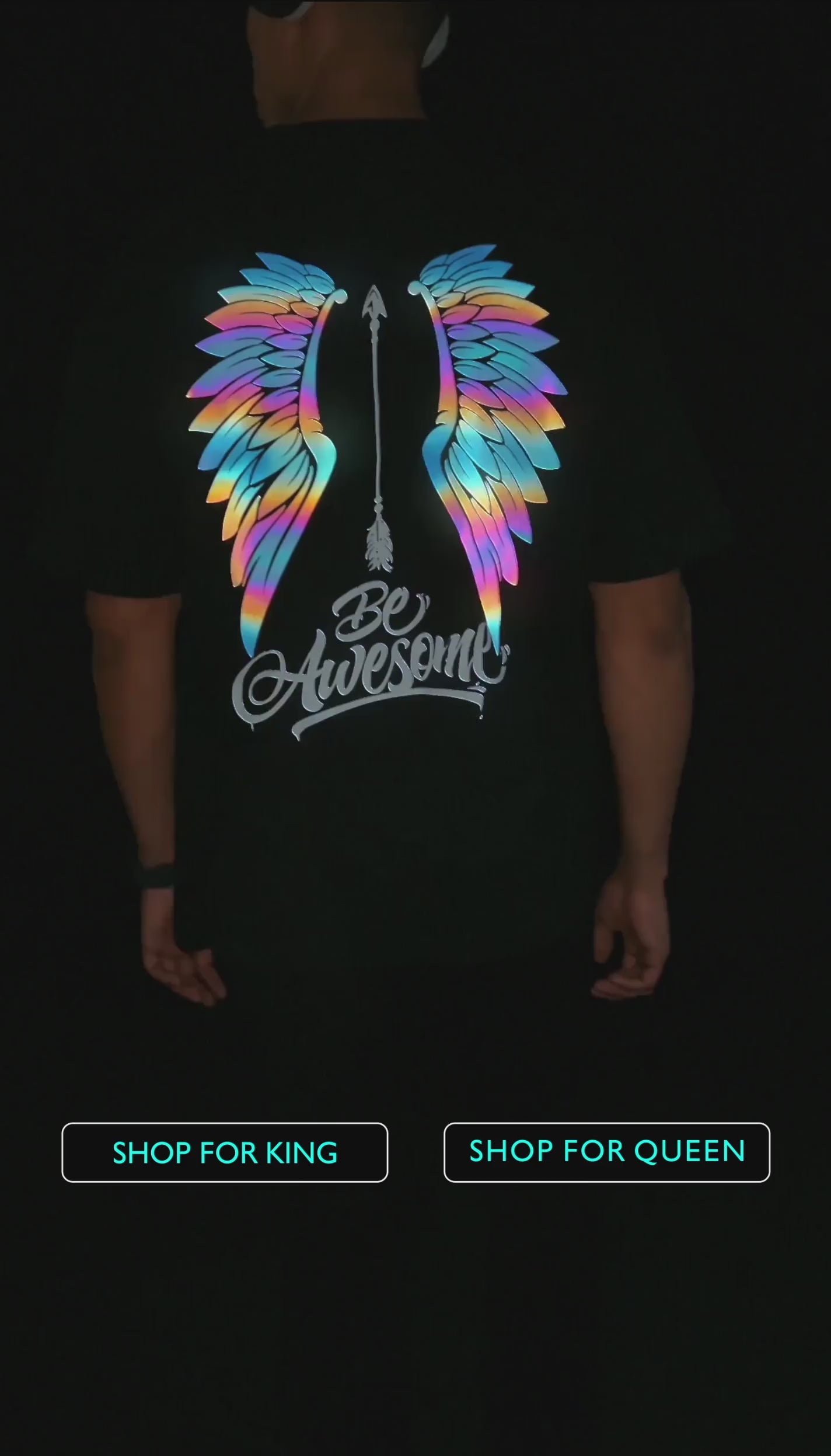 Load video: Black Reflective T-shirt